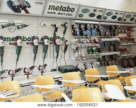 GERMANY - May 30 2012: The dining room in training center of the plant of Metabo