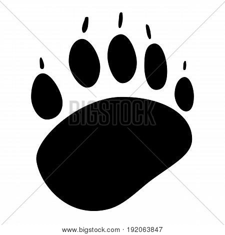 Animals footprint icon. Black vector illustration isolated on white background