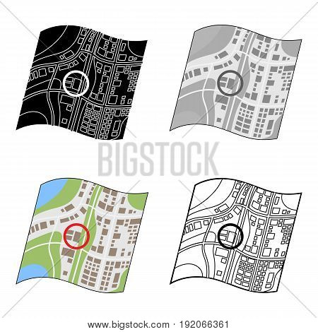 Location on the map.Realtor single icon in cartoon style vector symbol stock illustration .