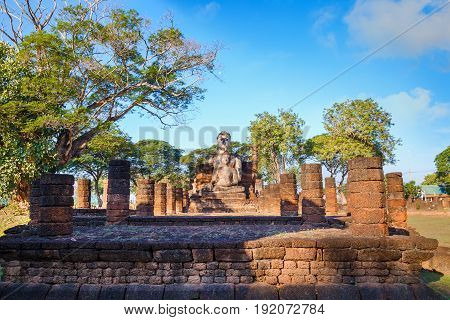 Sukhothai, Thailand - January 17 2017: Wat Phra Si Rattana Mahathat - Chaliang In The Precinct Of Si