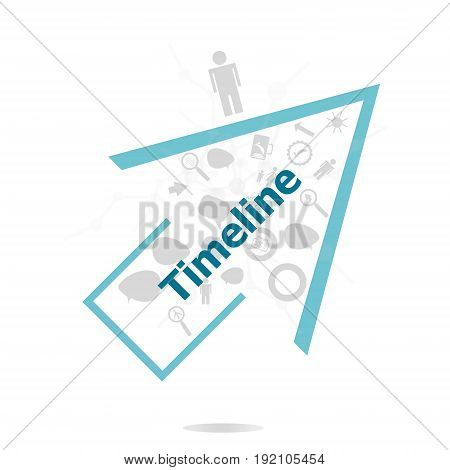 Text Timeline. Time Concept . Data Protection And Secure Elements Inforgaphic Set