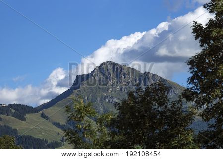 Kitzbüheler Horn With Cloud In The Background