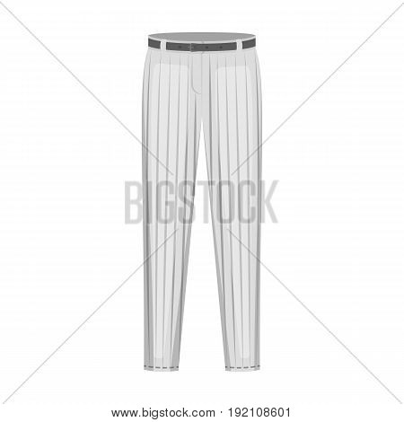 Uniform pants baseball. Baseball single icon in monochrome style vector symbol stock illustration .
