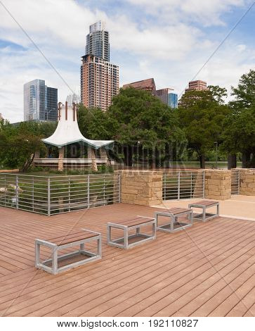 No people show up at the park in theis scene Austin Texas