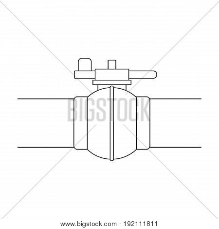 Pipeline shutter.Oil single icon in outline style vector symbol stock illustration .