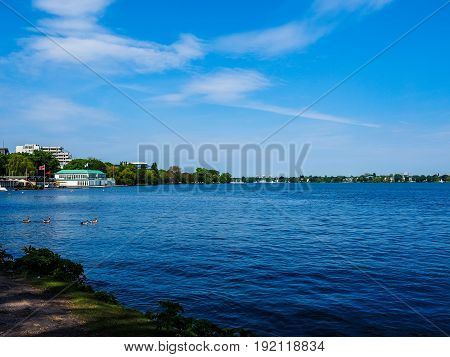 Aussenalster (outer Alster Lake) In Hamburg Hdr
