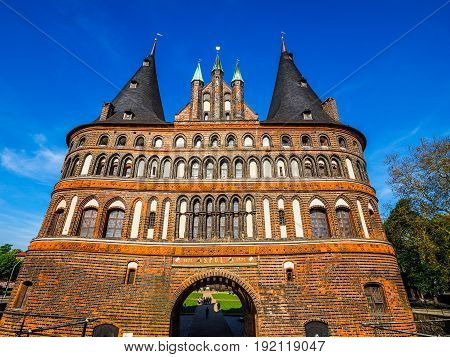 Holstentor (holsten Gate) In Luebeck Hdr
