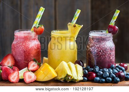 3 Delicious Slushies From Different Berries And Fruits