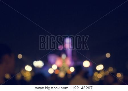 Dark Nightlights Blurry Modern Urban City