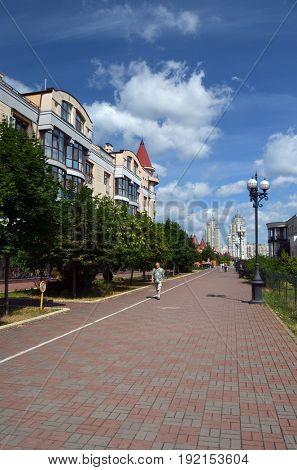 Modern residential area Obolon..June 21 ,2017 in Kiev, Ukraine