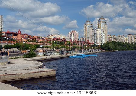 Modern residential area Obolon..June 21 ,2017 in Kiev, Ukraine