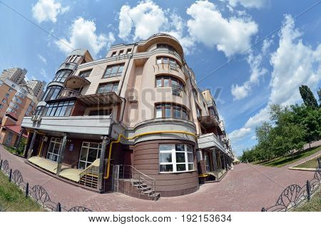 Modern residential area Obolon..June 21 ,2017 in Kiev, Ukraine