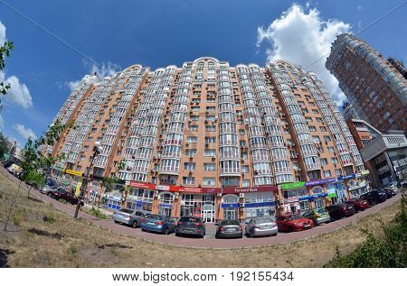 Modern residential area Obolon..June 21 ,2017 in Kiev, Ukraine
