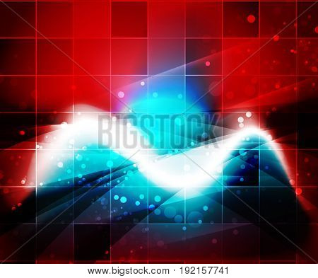 Shiny wave, magic light efffect abstract background