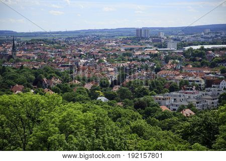 View of Erfurt from EGA-park, Germany
