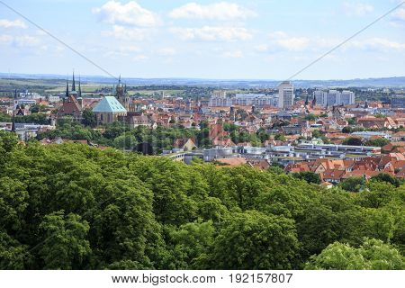 View of Erfurt from EGA-park, Germany 