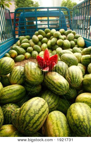 Vattenmelon lastbil