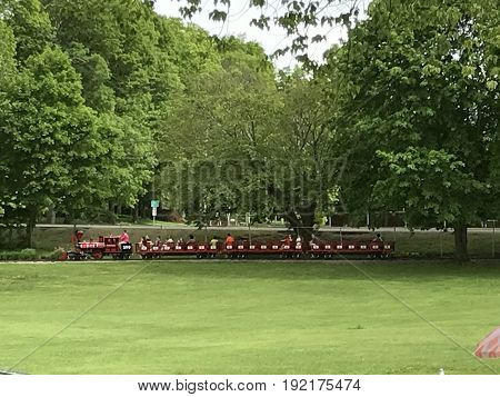 MIDDLEBURY, CT - MAY 27: Quassy Amusement Park in Middlebury, Connecticut, as seen on May 27, 2017. It has been a staple in Connecticut entertainment for over 100 years.