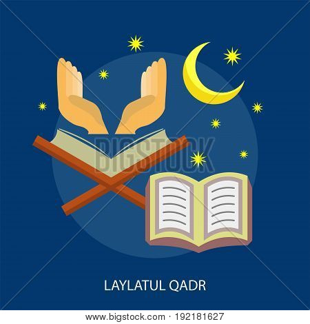 Laylatul Qadr Conceptual Design | Set of great flat design illustration concepts for religion, ramadan, islamic and much more.