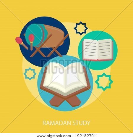 Ramadan Study Conceptual Design | Set of great flat design illustration concepts for religion, ramadan, islamic and much more.
