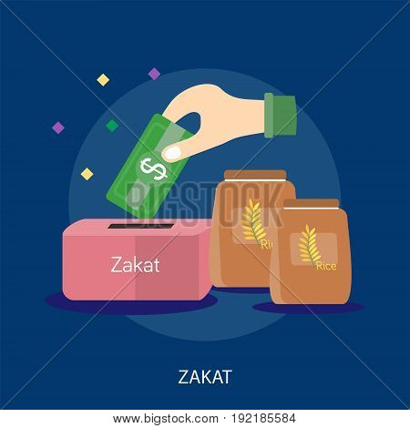 Zakat Conceptual Design | Set of great flat design illustration concepts for religion, ramadan, islamic and much more.