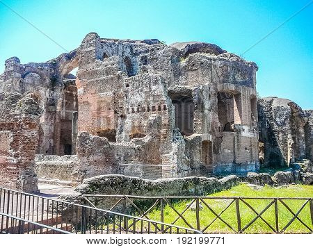 Hdr Villa Adriano Ruins In Tivoli