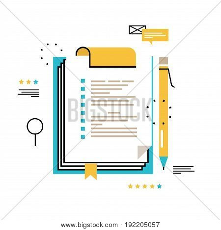 Questionnaire clipboard, evaluation, clipboard with blank checklist form, to-do list, planning project, assessment, data collecting vector illustration design for mobile and web graphics