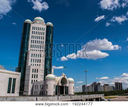 Astana Kazakhstan June 11, 2017.those Government Buildings The Central Jutland Area Of Kazakhstan Is