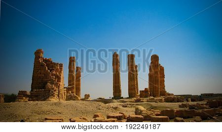 Ruines of Amun temple in Soleb at Sudan