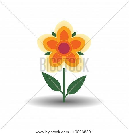 icon multicolored flower nature fully editable image