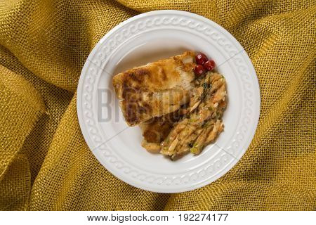 Fried Fish With Farofa - Traditional Amazonian Dish - Filhote Caboclo