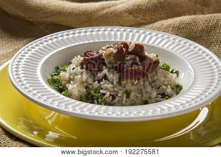 Dried Meat With Rice - Traditional Bahia Food