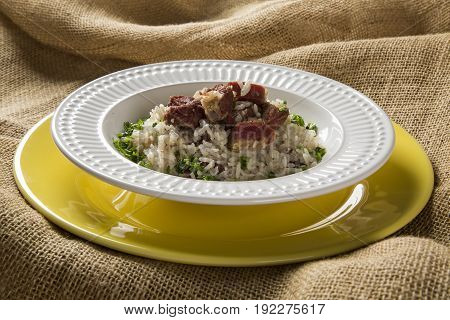 Dried Meat With Rice - Traditional Bahia Food