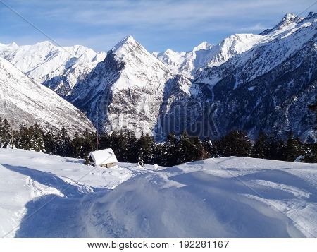 Val Blenio. Snowy Path
