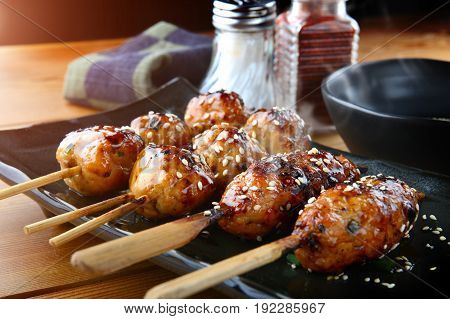 Japanese Meatball Grill  Tsukune.