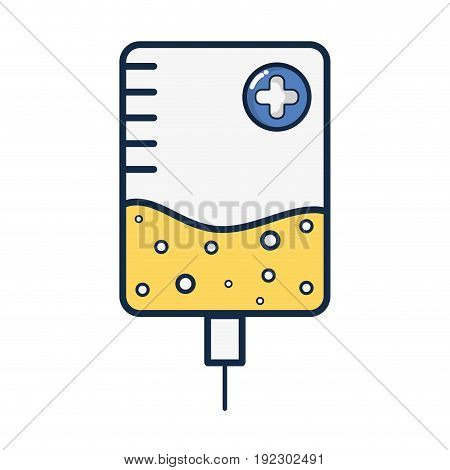 transfusion with medicament to clinc element vector illustration