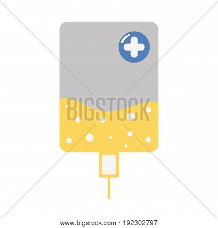 transfusion with medicament to clinc element vector illustration