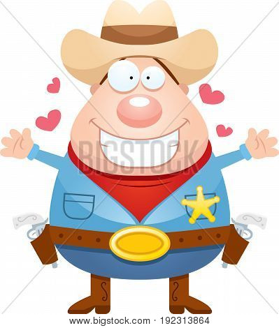 Cartoon Sheriff Hug