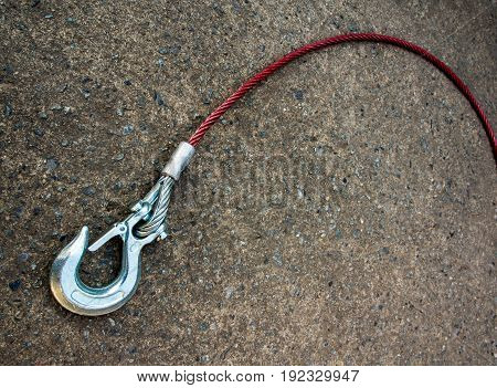 New Cable And Hook For Install In The Winch Of Car