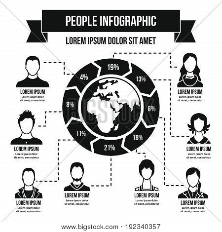 Peolple infographic banner concept. Simple illustration of people infographic vector poster concept for web