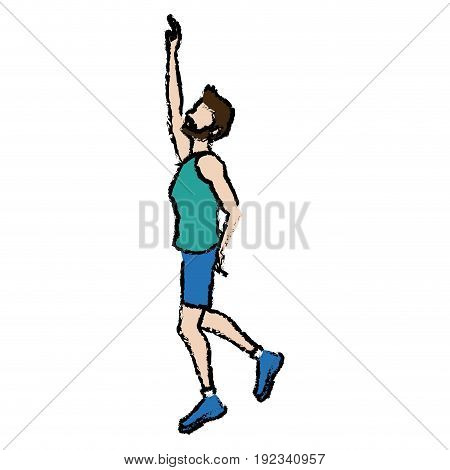 climber sport athletes climbing with equippment vector illustration