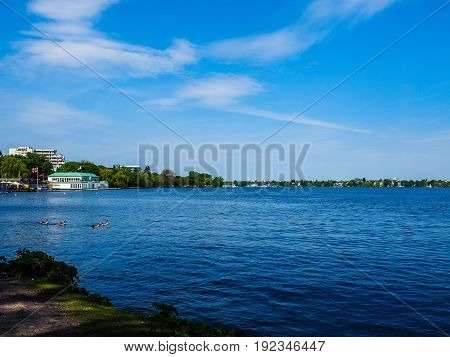 Aussenalster (outer Alster Lake) In Hamburg Hdr
