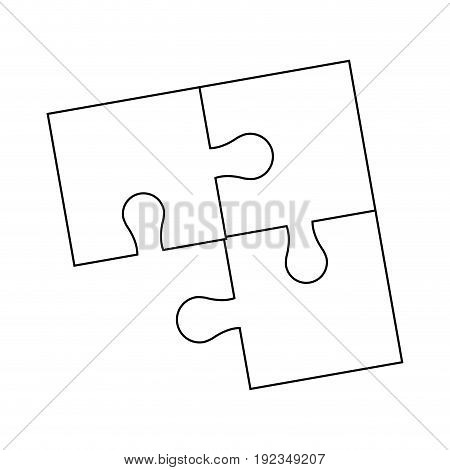 parts of paper puzzles business concept layout vector illustration