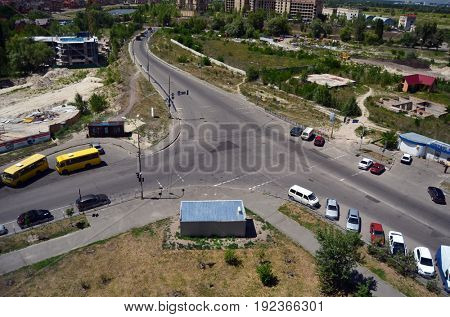 Modern residential area .June 21 ,2017 in Kiev, Ukraine