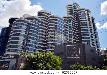 Modern residential area .June 21 ,2017 in Kiev, Ukraine