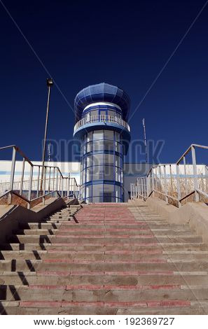 Resort,Balkhash lake, central Kazakhstan.Near Priozersk - former Soviet  anti-ballistic missile testing range Sary Shagan.May 7, 2017.Priozersk.Kazakhstan