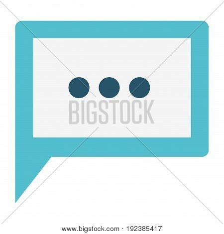 colorful silhouette image of square dialogue in closeup with suspension points vector illustration