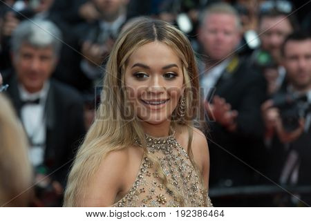 Rita Ora attends the 70th Anniversary screening  premiere for at the 70th Festival de Cannes. May 23, 2017 Cannes, France