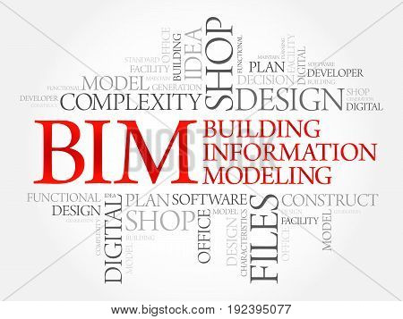 Bim Word Cloud, Business Concept
