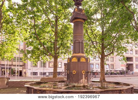 a well in an urban german city